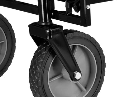 Bolderkar - Opvouwbaar - Strandkar - Tuinkar - Zwart - 80 KG - 90 x 52 x 120 Cm