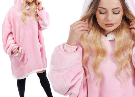 Hoodie Deken | Deken Met Mouwen | One Size | Roze
