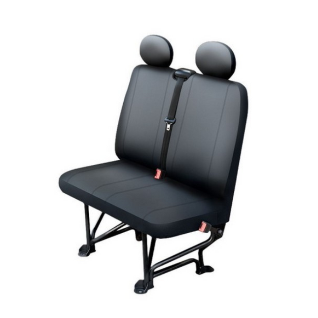 Autostoelhoes - Autostoelbeschermer - Stoelhoes - Bescherming - Kunstleder - Zwart - Tweepersoons - Transporter - Maat M