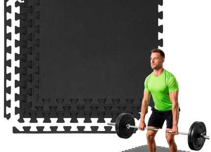 Puzzelmat | Fitness Vloer | Fitnessmat | Fitnesstegels | 60 x 60 cm | Set van 4 | EVA-schuim