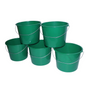Emmers - Huishoudemmers - 10 liter - Set van 5 stuks - Met handvat - 8 kleuren
