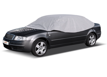 CarPassion Classic Autohoes - Halfcover - Beschermhoes - Waterdicht & Vorstbestendig - Grijs - 295 x 130 x 68 cm