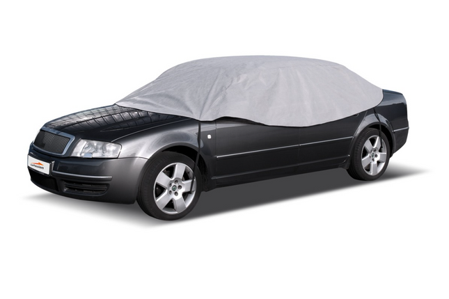 CarPassion Classic Autohoes - Halfcover - Beschermhoes - Waterdicht & Vorstbestendig - Grijs - 295 x 130 x 68 cm
