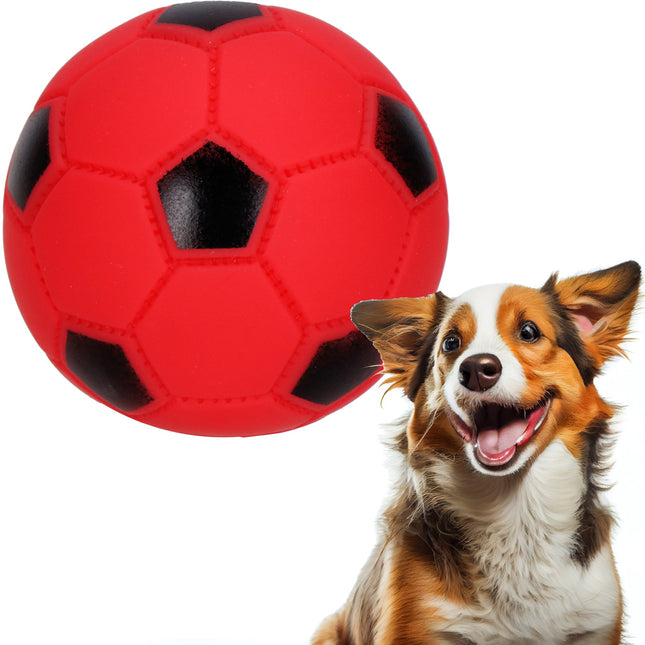 Hondenspeeltje - Hondenbal - Bal - Rood/Zwart - 6,7 cm
