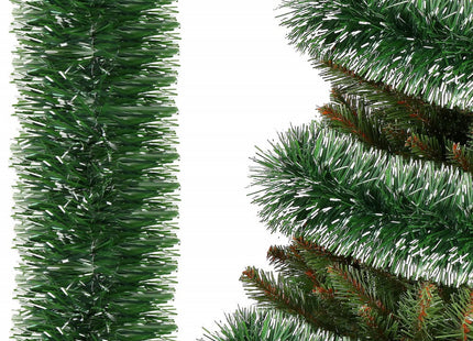 Kerstslinger | Guirlande | 3 m | Donkergroen/Wit