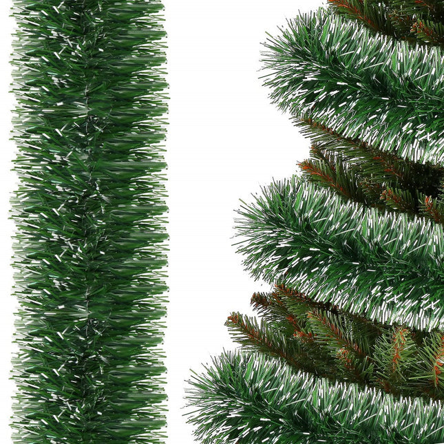 Kerstslinger | Guirlande | 3 m | Donkergroen/Wit