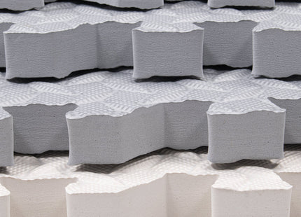 Speelmat | Speelmat Foam | Puzzelmat | Figuren | 9 Puzzelstukken | Crème / Grijs | 230 x 120 cm