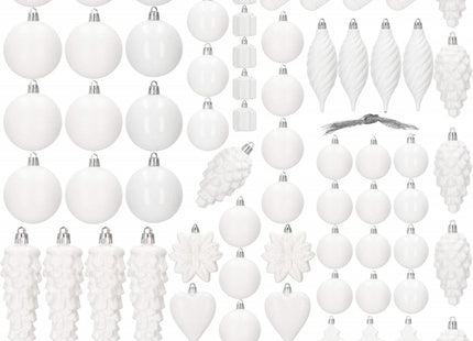 Kerstballen | 72 Stuks | Wit
