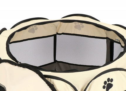 Puppyren | Hondenren | Opvouwbare dierenren | 73 cm | Bruin/Zwart/Beige