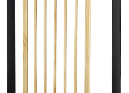 Traphekje | 75 - 110 cm | Traphek | Veiligheidshekje | Metaal | Hout | Zwart/Bruin