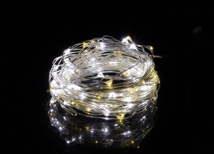 Draadverlichting Kerstboomverlichting - 100 LED - Microdraden - 9.9 M - Koel Wit/ Warm Wit
