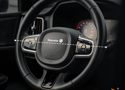 CarPassion Stuurhoes - Steering Cover - Leer - Ø 35-37 CM