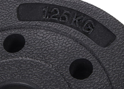 Halterschijf | Halterschijven | Bitumen | Gewichten | 1 x 1.25 kg | Kunststof | Zwart