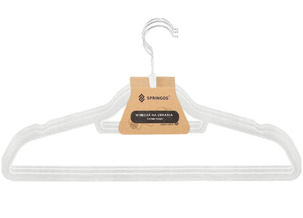 Velours Kledinghangers - 3 Stuks - Draaibaar - Luxe - Wit