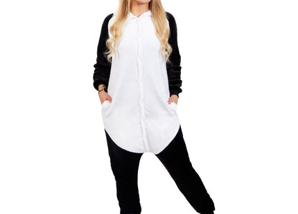 Onesie Volwassenen | Panda | Maat M | Zwart/Wit