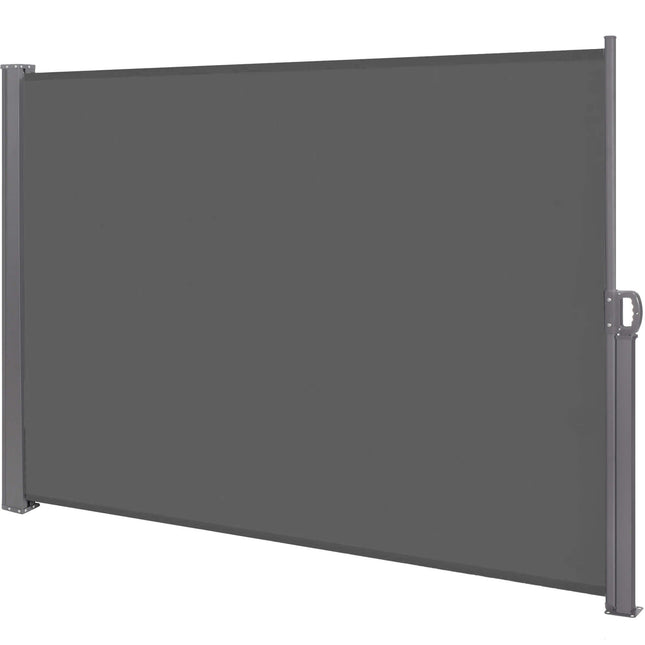 Windscherm - Tuinscherm -  Oprolbaar - Waterbestendig - Staal - Aluminium - Grafiet - 300 X 200 CM
