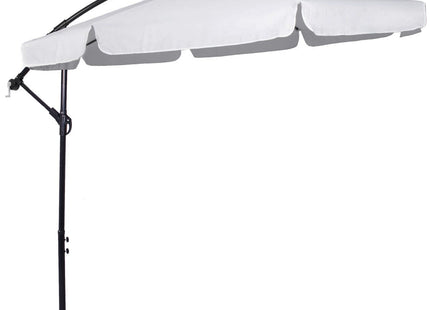 Zweef Parasol | Kantelbaar | Waterafstotend | Lichtgrijs | Ø 350 CM