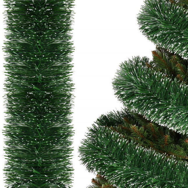 Kerstslinger | Guirlande | Kerstversiering | 6 m | Groen/Wit