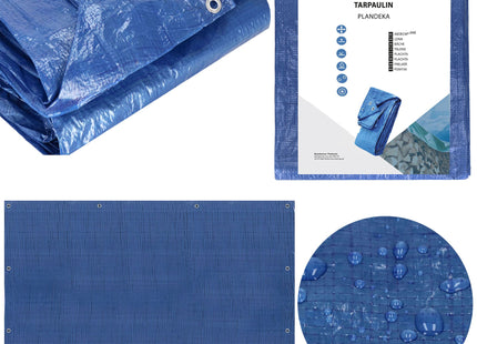 Afdekzeil | Dekzeil | Zeildoek | Waterdicht | PVC | 10 x 8 m | 60 g/m2 | Blauw