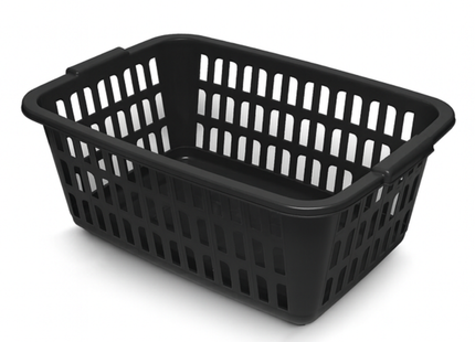 Wasmand – Wasmanden – Set van 2 – 35 Liter – Zwart en Grijs