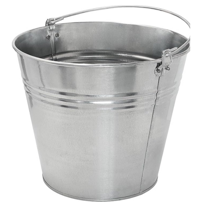 Zinken Emmer HL – 10 liter – Gegalvaniseerd – Asemmer – Bloempot