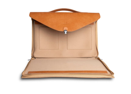 Leren Aktetas - Laptoptas - 15/16 inch - Bruin - 41 x 31 x 2,5 CM