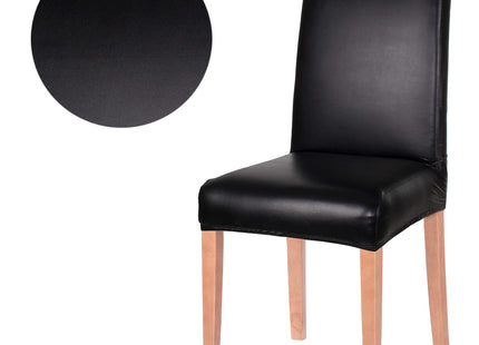 Stoelhoes - Voor Eetkamerstoelen - Met Stretch - Leer - Zwart