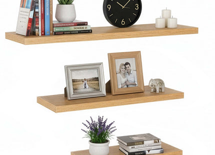 Wandplank - Boekenplank - Ophangbaar - 3 Delig - Metaal - 3 Kg