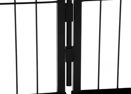 Puppyren -  Opvouwbaar - Metaal - Zwart - 165x84x60 CM