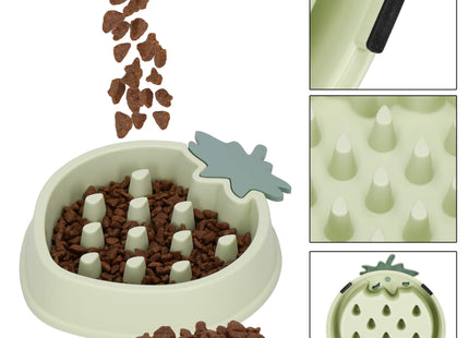 Likbak - Voerbak - Vertragen - Likmat - Speelgoed - Duurzaam - Wit