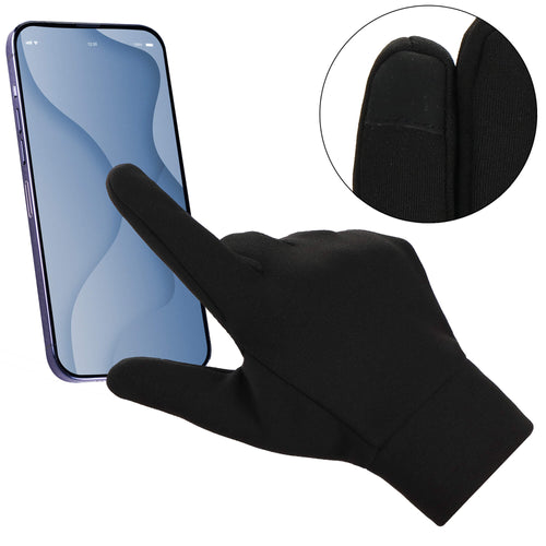 Zwarte touchscreen handschoenen van stretch