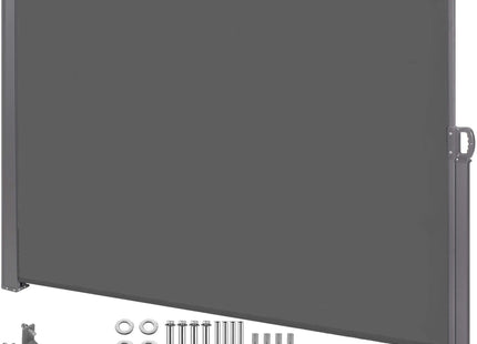 Windscherm - Tuinscherm - Oprolbaar - Waterbestendig - Staal - Aluminium - Lichtgrijs - 300 X 160 CM
