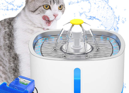Waterdispencer - Voor Dieren - Verlicht - Fontein - Drinkbak - Waterbak - 2.5 L