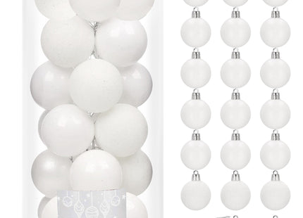 Kerstballen | 20 Stuks | 4 cm | Wit