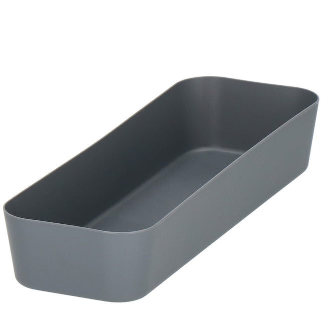 Opbergbak - Opberg Bakje - Lade Organizer Bak - Lade bak - Lade Indeling - Grijs - 26x9cm