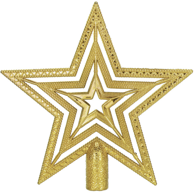Kerstboom Piek | Ster | 15 cm | Goud
