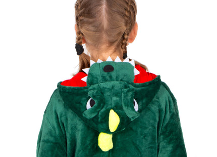 Onesie Draak | Kinderen  | Maat 110/120 | Groen