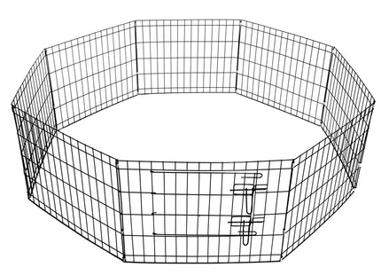 Hondenbench - Dierenkooi - Dierenbox - Metaal - Zwart - 155 x 61 cm