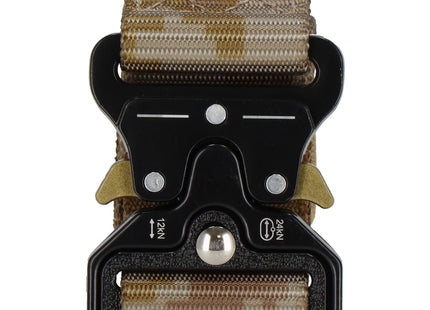 Riem - Buidel set - Polyester - Ritssluiting - Militair - camouflagegesp - Bruin - 125 cm