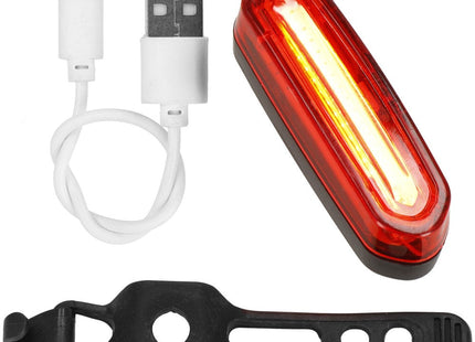 Fietslamp - Fietslicht - Fietsverlichting - Achterlicht fiets - LED - USB - Zwart/Rood