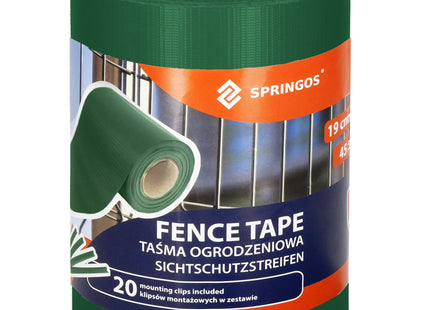 Vlechtband | Privacyfolie | Vlechtband Voor Tuinafsluiting | PVC | 35 m x 19 cm 450 g/m2 | Groen