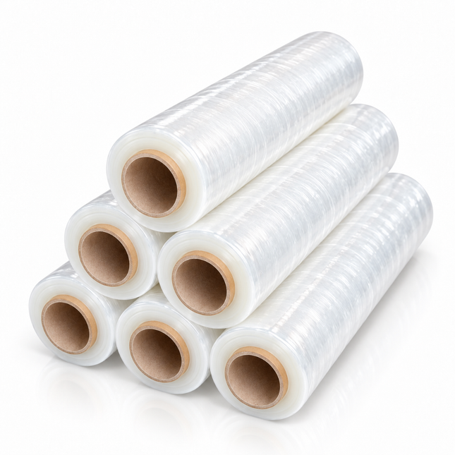 Rekfolie Transparant - Doos met 6 Rollen - Wikkelfolie - 50 cm x 300 Meter - Palletfolie - 17 Micron