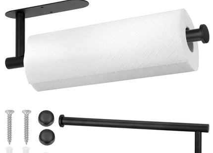 Keukenrolhouder | Hangend | 33,5 cm | Staal | Zwart