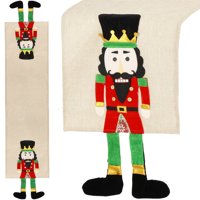 Tafelkleed -Kerst - Notenkraker - Bruin - Stof - 180 x 33 CM