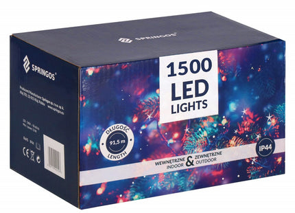 Kerstverlichting | 90 m | 1500 LED | Warm wit