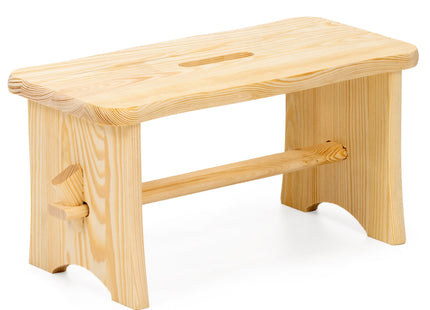 Kruk - Bijzet Krukje - Grenenhout - Lichtbruin - Rond - 120 Kg - 40 x 20 x 20 cm