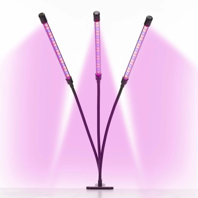 Kweeklamp - Led Voor Planten - Groeilamp - Grow Light - Bloeilamp - Plantenverlichting -  3 Panelen - Met TImer - 60 Led - USB
