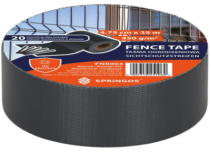 Vlechtband | Privacyfolie | Voor Tuinafsluiting | PVC | 35 m | 450 g/m² | Antraciet