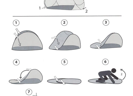 Strandtent | Pop-Up Strandtent | UV Filter | Inclusief Draagtas | 120 x 150 x 110 cm | Blauw