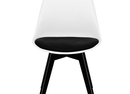 Scandinavische Stoel - Fluwelen - Metaal - Woonkamer - Keuken - Eetkamer - Interieur - Zwart - Wit